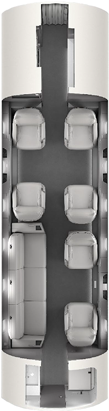 Bombardier Challenger 3500 floor plan