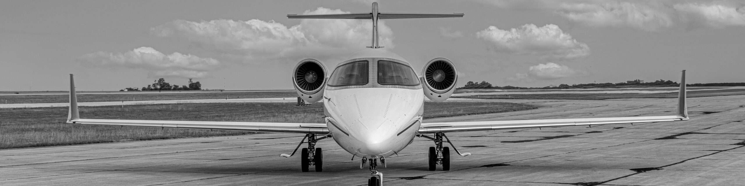 Learjet 45 head on hero image